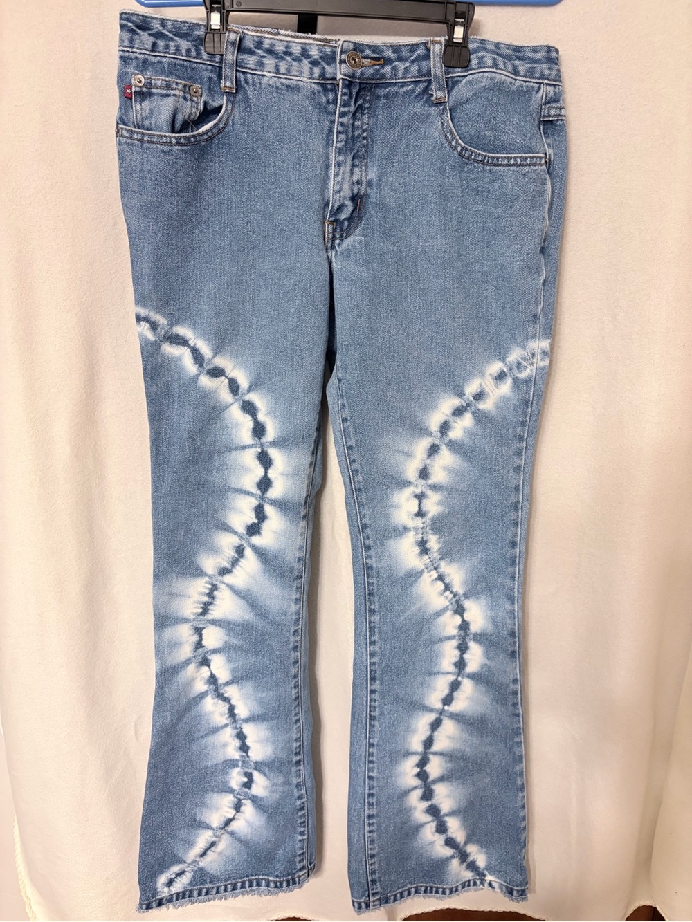 VTG 90s Zana Di Tie Dye Bell Bottom Flare Jeans Y2K Grunge Cyber